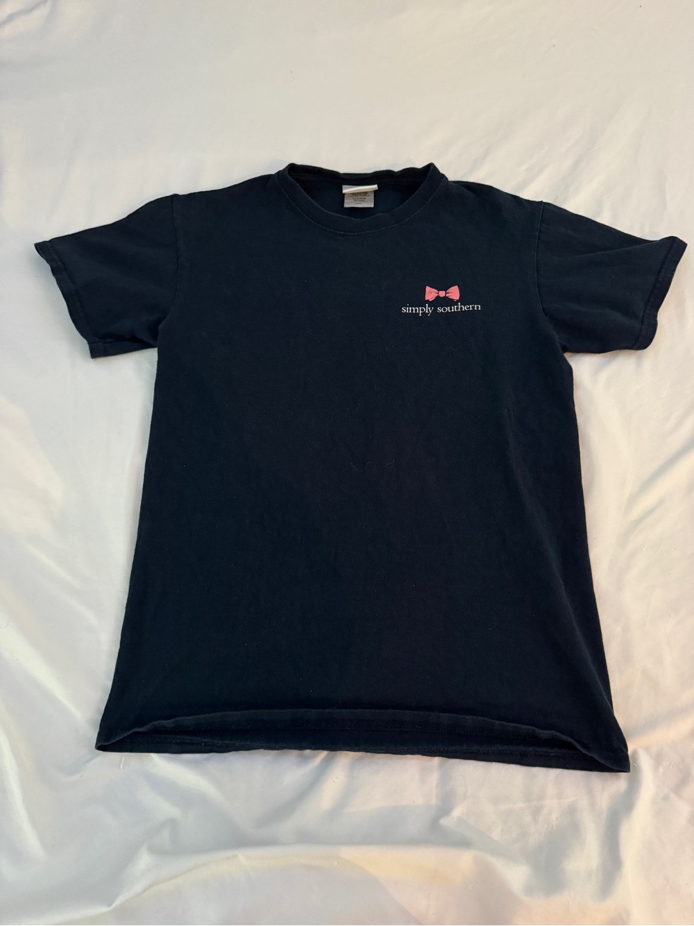Simply Southern Navy Blue Whale Graphic T-Shirt Size Small